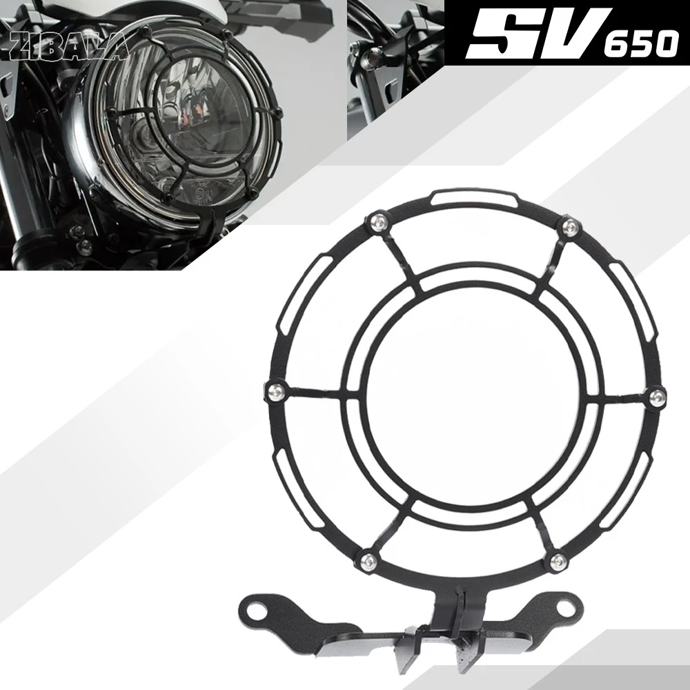 For Suzuki SV650X SV 650 ABS 2016-2025 2026 Motorcycle Black Grill Headlight Protector Guard Cover Headlight Protective Cover