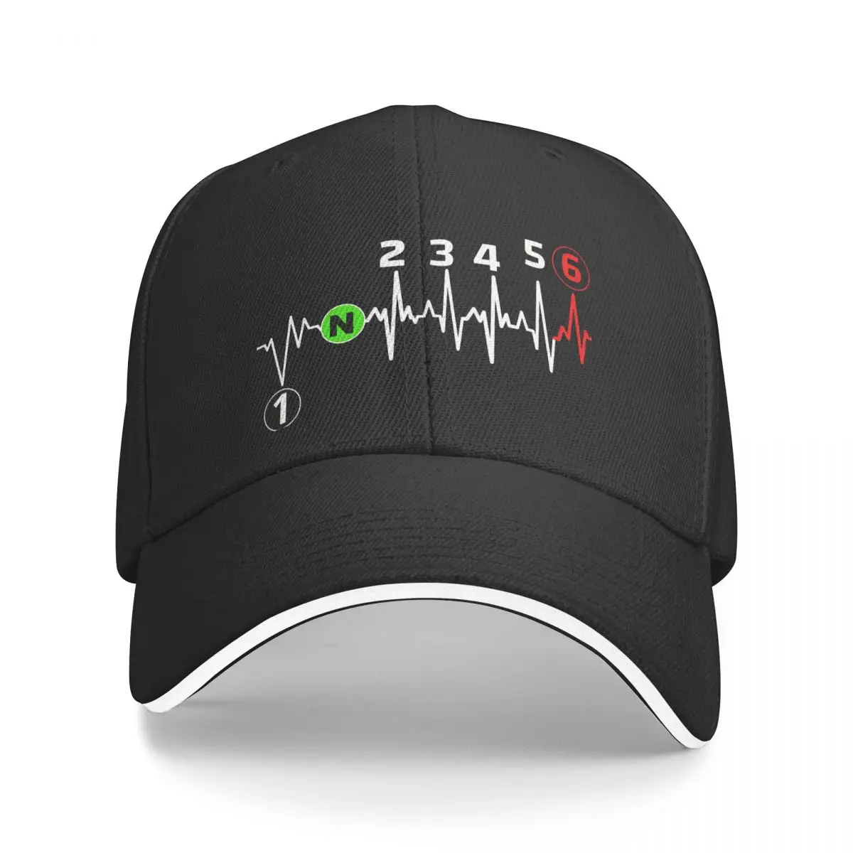 Motorbike Heartbeat 1n23456 Dirt Bike Motocross Motor Sport Washed Men's Baseball Cap Trucker Snapback Caps Dad Hat Golf Hats