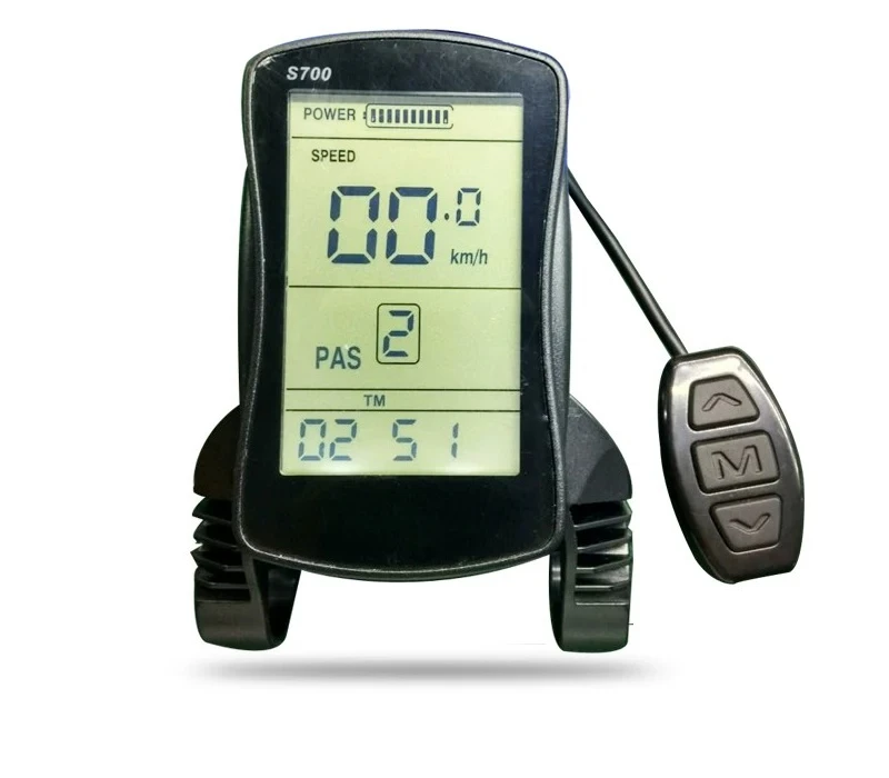 6 Pins Universal S700 48V  LCD Display Meter, Blue Screen Dashboard for Lithium Electric Bicycles & Scooters