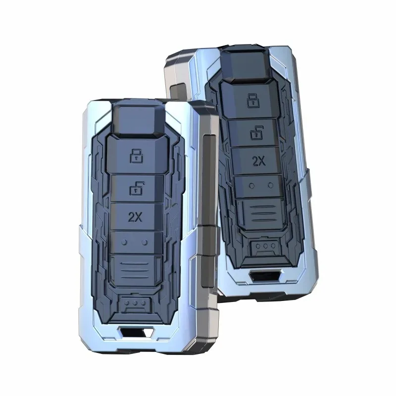 For Ford Mondeo Edge Explorer Everest Focus F150 Zinc Alloy Silver Car Key Case Keyless Cover Key Shell Interior Car Accessories