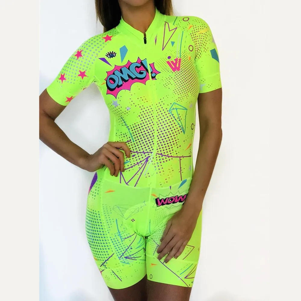 VVsportsdesigns Woman Triathlon Cycling Skinsuit Summer Short Sleeve Swimwear Custom Bike Jersey Clothes Jumpsuit Ropa Ciclismo