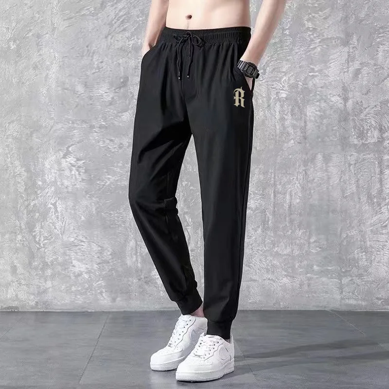 

Menswear Pants, Slim Straight Elasticated Pants, Korean Streetwear Oversized Pants, Lightweight Breathable Thin Trousers