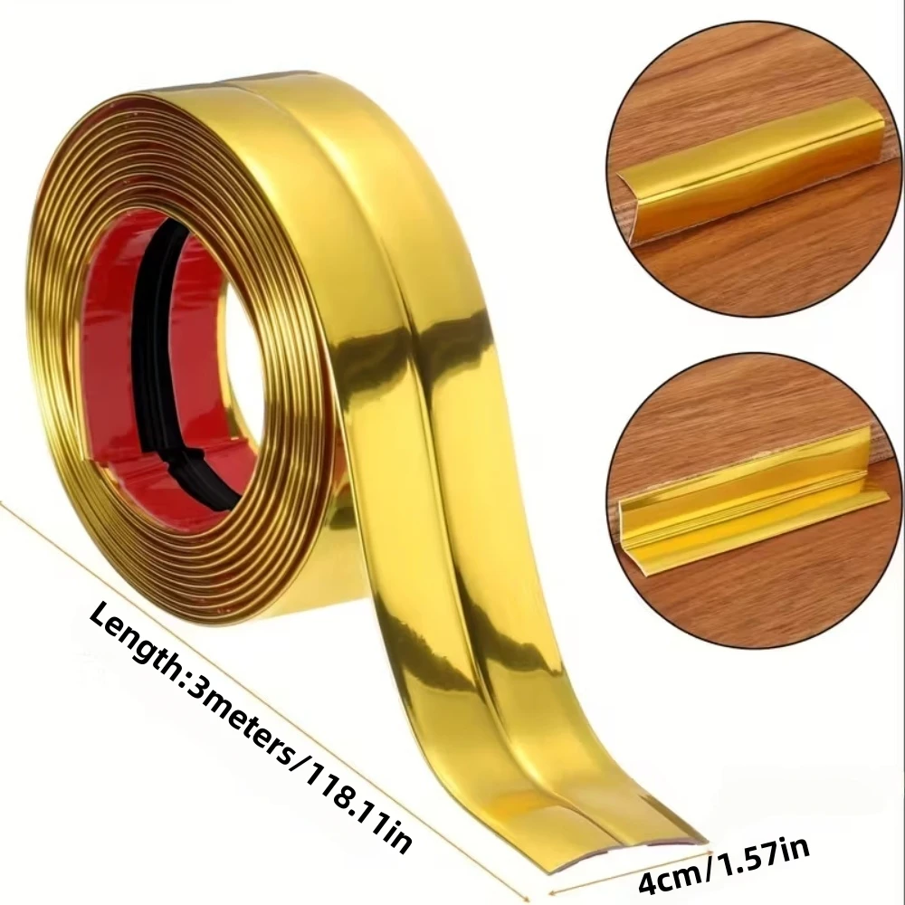 1PC Wide Corner Guard Strip, Self-adhesive Tile Sticker, Wall Gap Sealing Tape Strip Corner Protector Strip, Wear- And