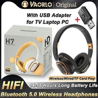 H7/H3 Tv auriculares Bluetooth auriculares inalámbricos con micrófono adaptador USB auriculares con cancelación de ruido estéreo plegable bajo para TV auricular