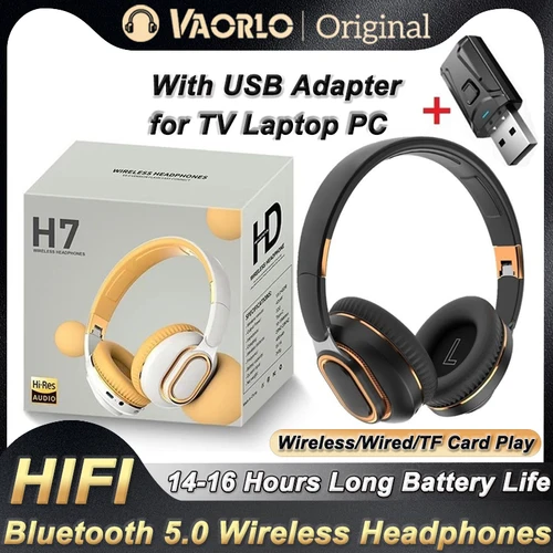 H7/H3 Tv auriculares Bluetooth auriculares inalámbricos con micrófono adaptador USB auriculares con cancelación de ruido estéreo plegable bajo para TV auricular