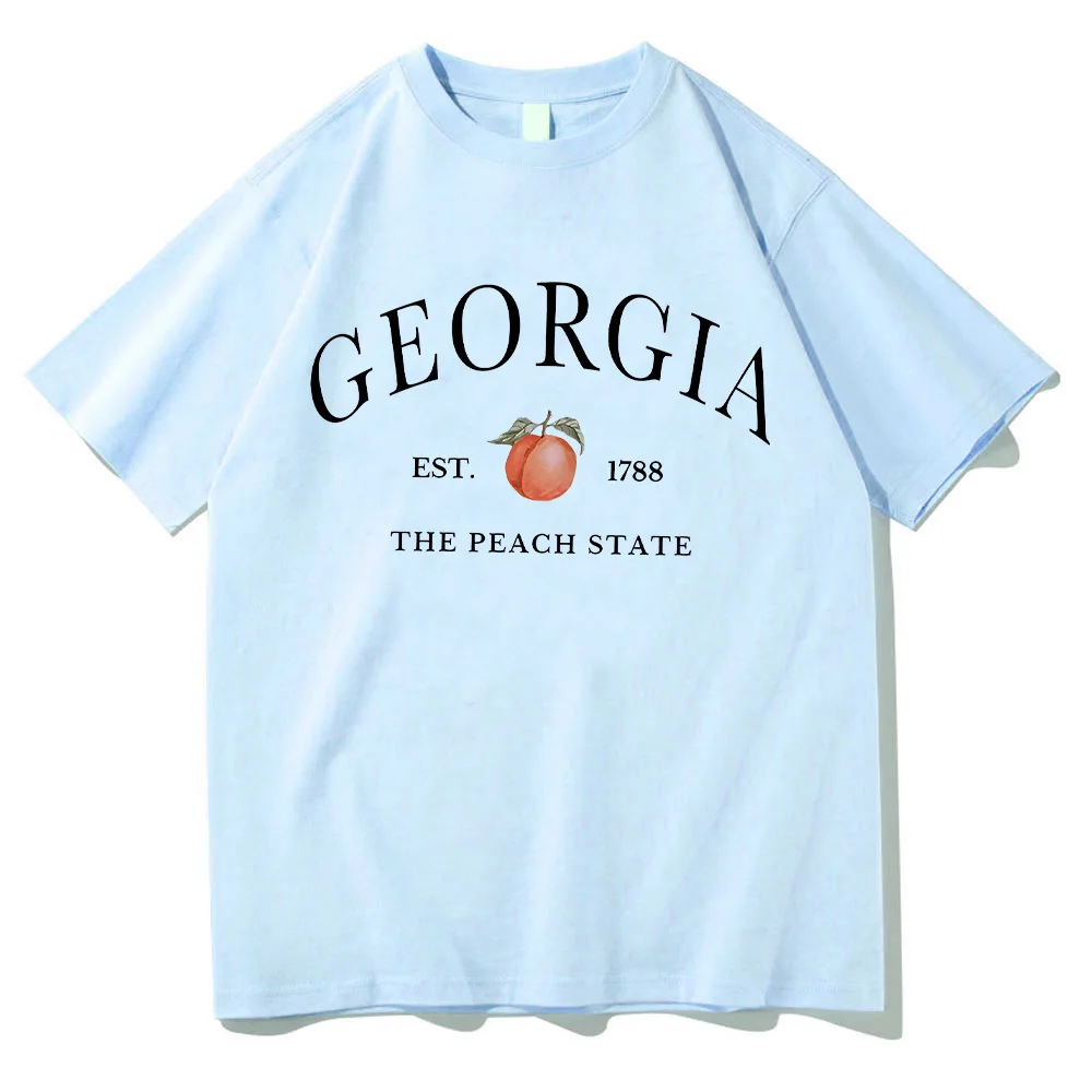 جورجيا الخوخ خمر طباعة تي شيرت جيني و جورجيا 3 الساخن برنامج تلفزيوني تيز رائعتين الإناث الملابس الصيف القطن لينة تي شيرت يوميا #6