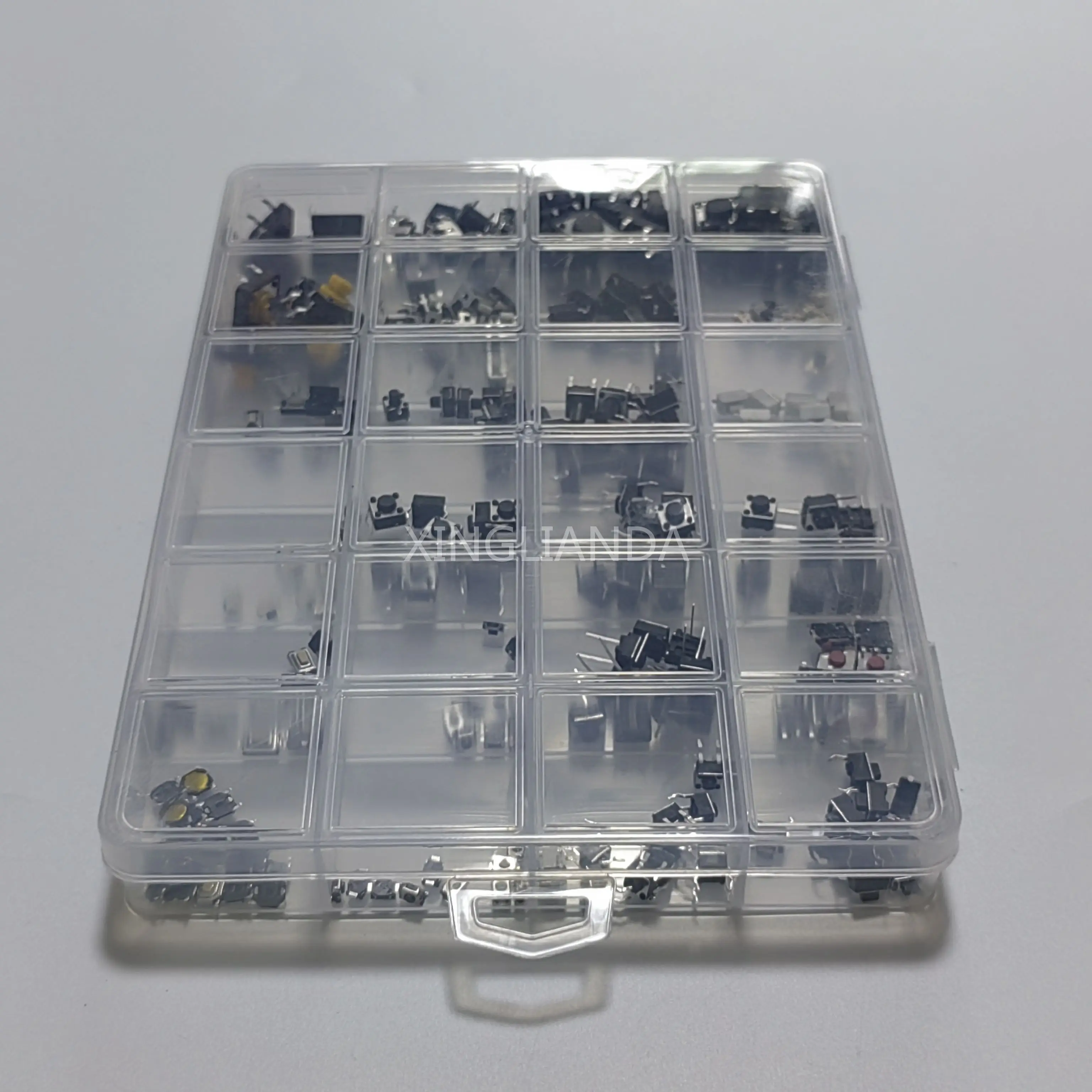 250pcs 25Type Micro Switch Assorted Push Button Tact Switches Reset Mini Leaf Switch SMD DIP 2*4 3*6 4*4 6*6 Diy Mixed Box kit