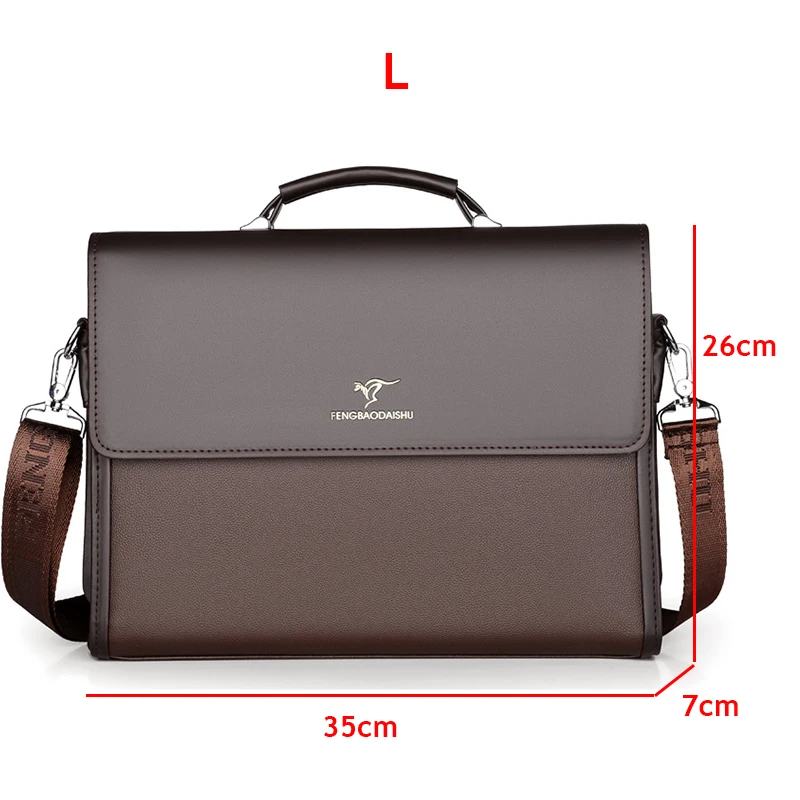 NONE Men's Leather Briefcase Black 4