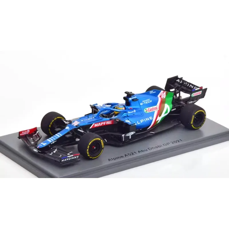 

Premium ratio 1:43 Alpine A521 ABU Dhabi 2021 Alonso F1 die-cast alloy race car collection pieces, gifts for children toys.