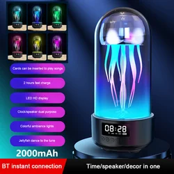 2 in1 Smart Jellyfish Speaker Subwoofer with 7 Color Light Portable Music Sound Box for Children Bedroom Decoration Night Lights