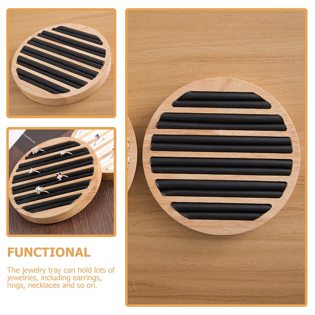 

Wooden Jewelry Organizer Tray Ring Display Showcase for Rings Earrings Necklaces Storage Display Tray for Women Gift