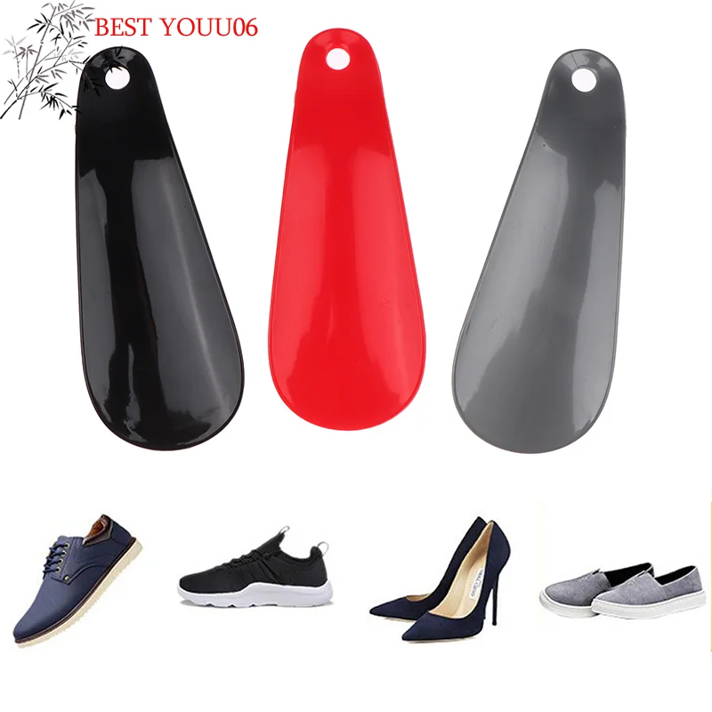 Hot Portable Mini Professional Shoe Horn Durable 11CM Plastic Spoon Shape Lazy Shoe Helper Flexible Shoe Lifter