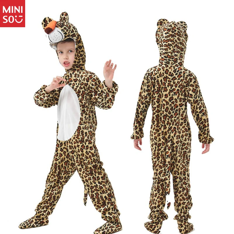 

Kids Leopard Costume, Spotted Animal Outfit for Stage & Party