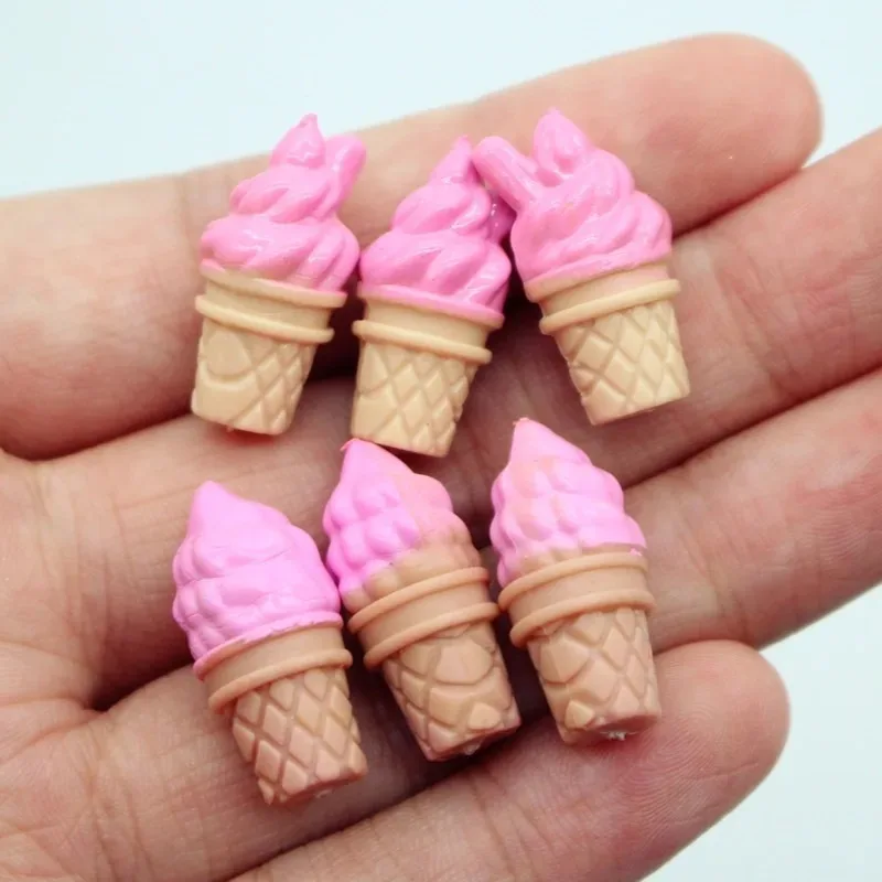 Imitation Ice Cream Cone Food Miniatures, Dollhouse Supermarket Freezer Furnishing Ornaments & Pretend Play House Supplies