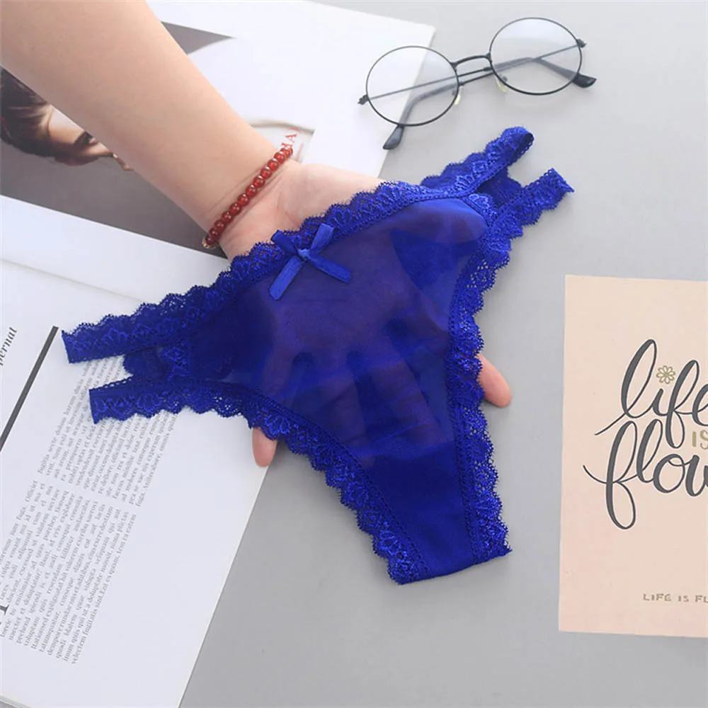 

Comfort Seamless Low Waist G-String Hollow Out Thongs Lady Briefs Lace Panties Underwear