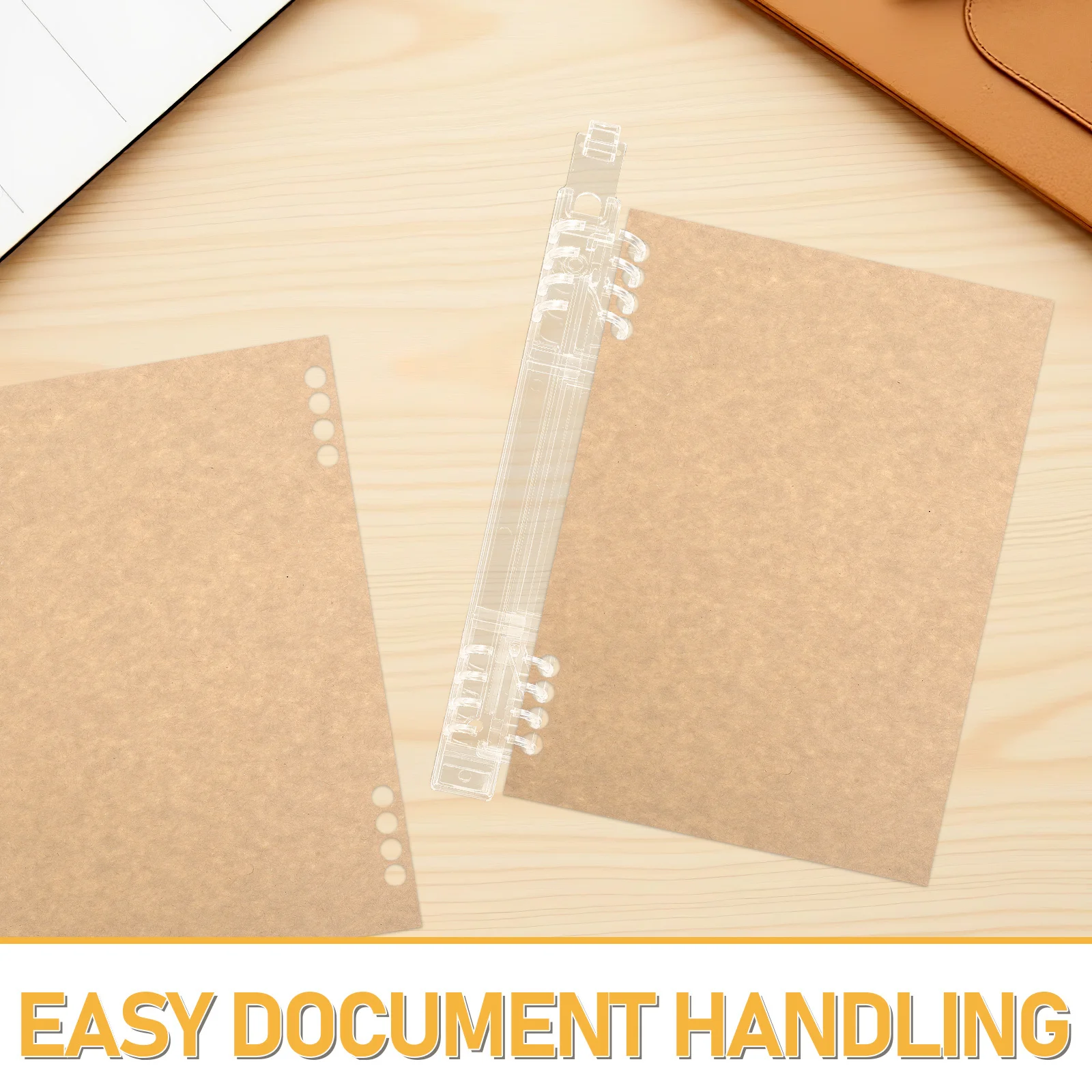 10 pièces Transparent 8 anneaux de reliure pour papier A5 peigne en plastique Clips de reliure 100 feuilles capacité ouvrable spirale reliure anneaux