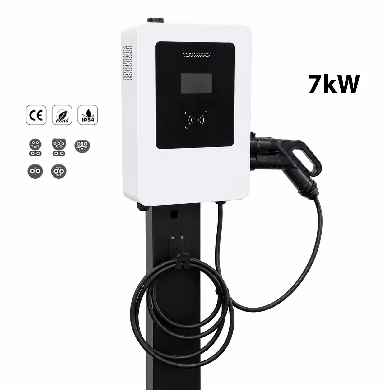 New Arrived Custom POS Payment Logo 5-inch Touch Screen LCD Display Charger 7kW DC Fast Charging Station CE Certified