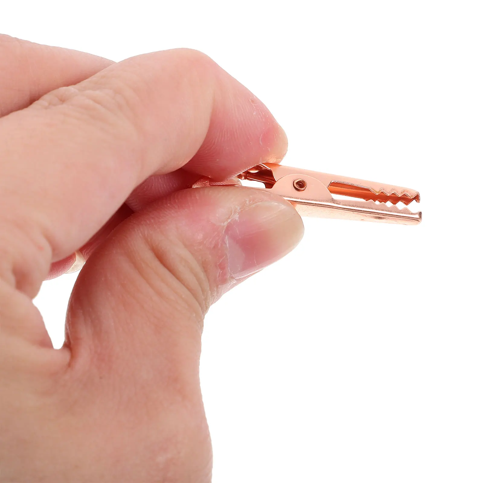 10 قطعة مقاطع التمساح المغلفة النحاس الأرجواني موصلات اختبار كهربائية صغيرة لاختبار الأسلاك مجموعة مشابك التمساح الصغيرة لحام #1