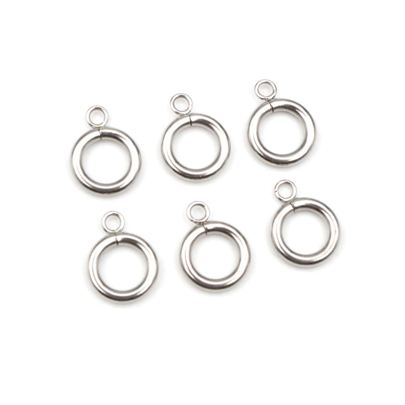 30pcs 316L Stainless Steel Small Loop Hoops Rings Circle Connector Diy Jewelry Findings Accessories for Bracelet Neckalce