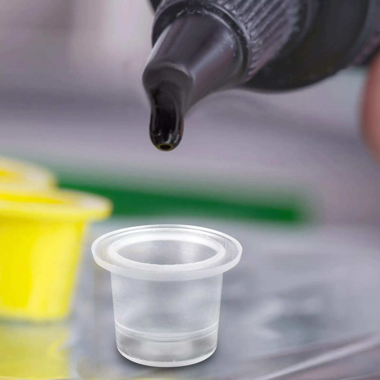 

80Pcs Tattoo Color Cups Plastic Ink Holders Thickened Pigment Containers for Tattooing Supplies Salon Professional Amateur