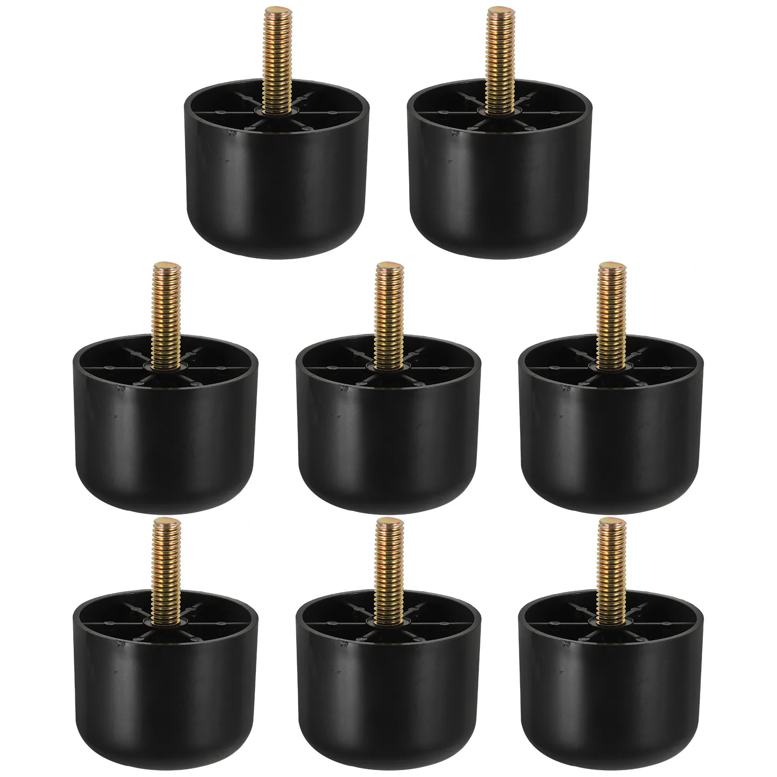 8Pcs Round Plastic Furniture Feet for Sofa Chair Cabinet Table Dresser Legs Replacement Set Stable Noise Reducing Scratch Proof