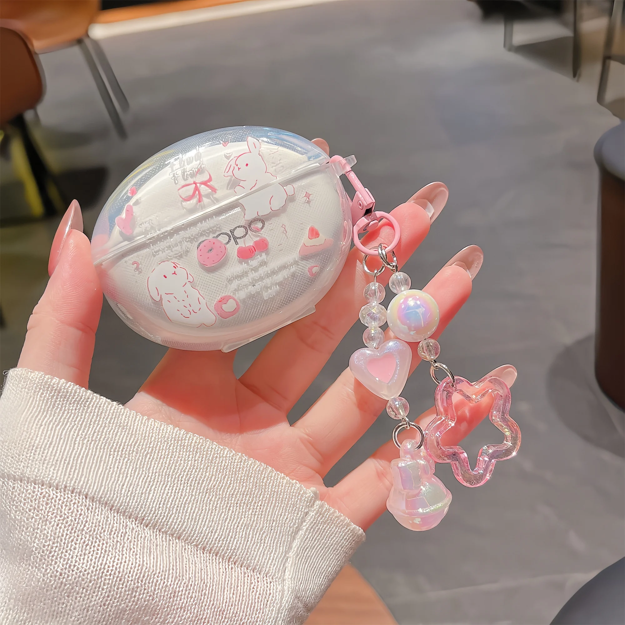 For OPPO Enco Air 4 Pro Case Cartoon Transparent Soft Shell For OPPO R3 Pro Earphone Shockproof Cover - view 3