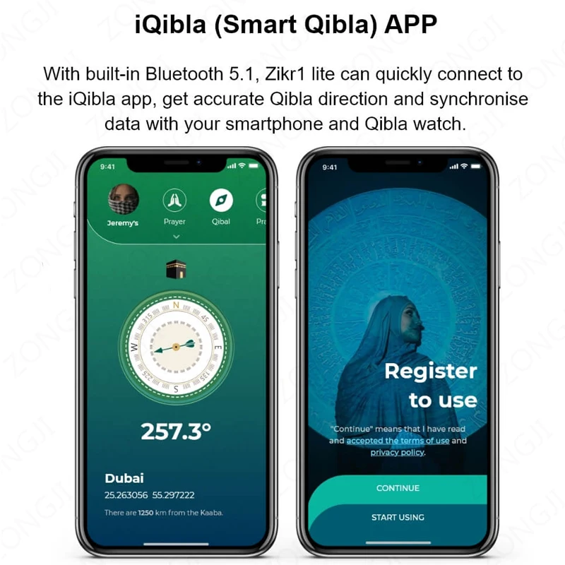 IQibu Inteligente Zik Anel, Tally Contador Digital Eletrônico para Oração de Muçulmanos, Lembrete Vibração Tempo, Louvor à Prova D\'Água Tasbih, 2024