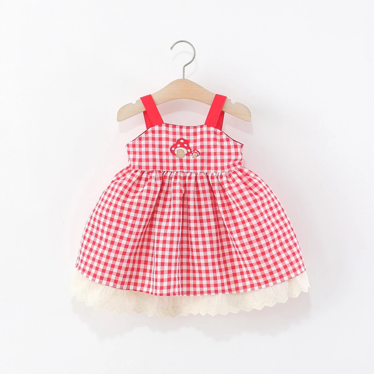 

Новое летнее платье для девочек, милое красное клетчатое удобное хлопковое платье, повседневная уличная детская одежда для детей от 9 месяцев до 4 лет