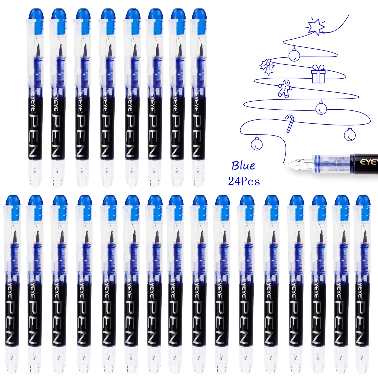Wegwerpvulpennen, rechte vloeibare vulpennen, voor schrijven, sneldrogende inktpen, soepel schrijven veelkleurige kunstbenodigdheden