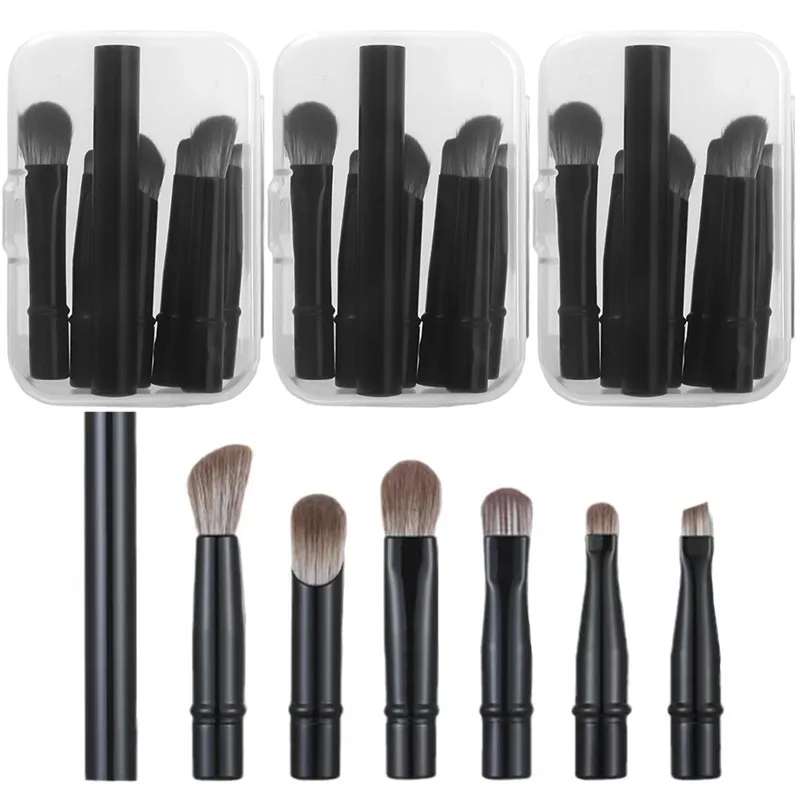 Tête de brosse de maquillage Portable, fard à paupières doux, Eyeliner, pinceaux de remplacement pour les lèvres, Mini outils de maquillage pour les yeux