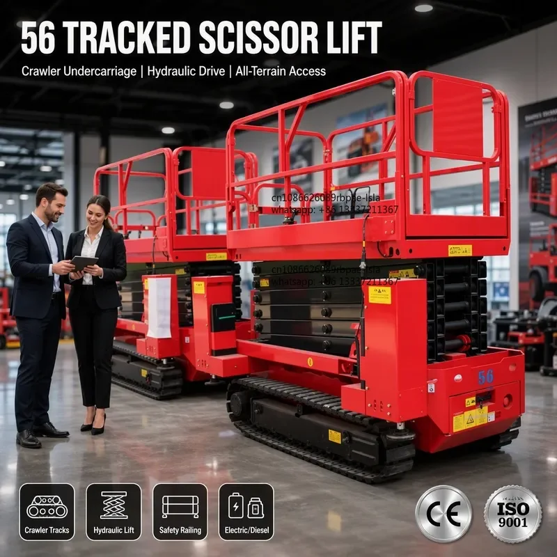 Tracked Scissor Lift Hydraulic Crawler Aerial Work Platform Mobile Elevated Maintenance B2B Wholesale Supply