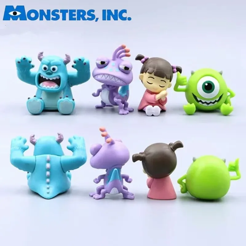 4 Uds. Figuras de Monsters Inc de la Universidad James P. Sullivan figura de acción de Anime Randall Boggs modelo juguetes ornamento Michael Wozosky