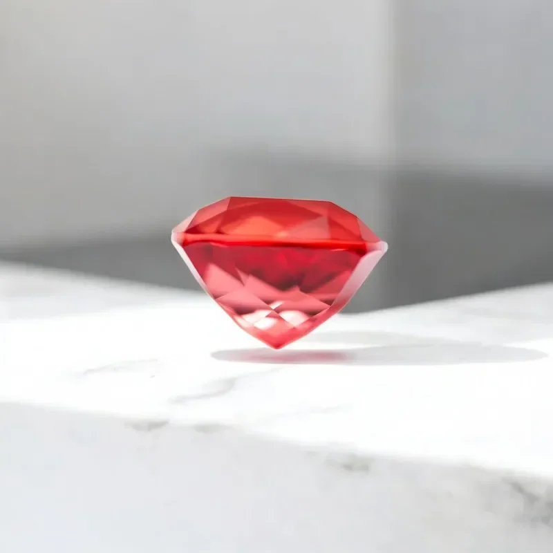 

Cushion Cut Sunset Red Color Lab Grown Sapphire Wholesale Charms DIY Advanced Jewelry Rings Earrings Making with Certificate