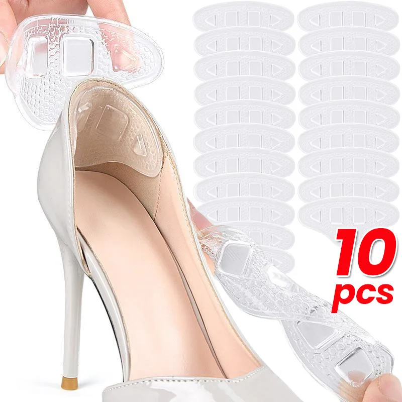 

2/10 шт. многоразовые прозрачные износостойкие наклейки для обуви, мягкие самоклеящиеся моющиеся треугольные вставки, подушечки для обуви, аксессуары для обуви