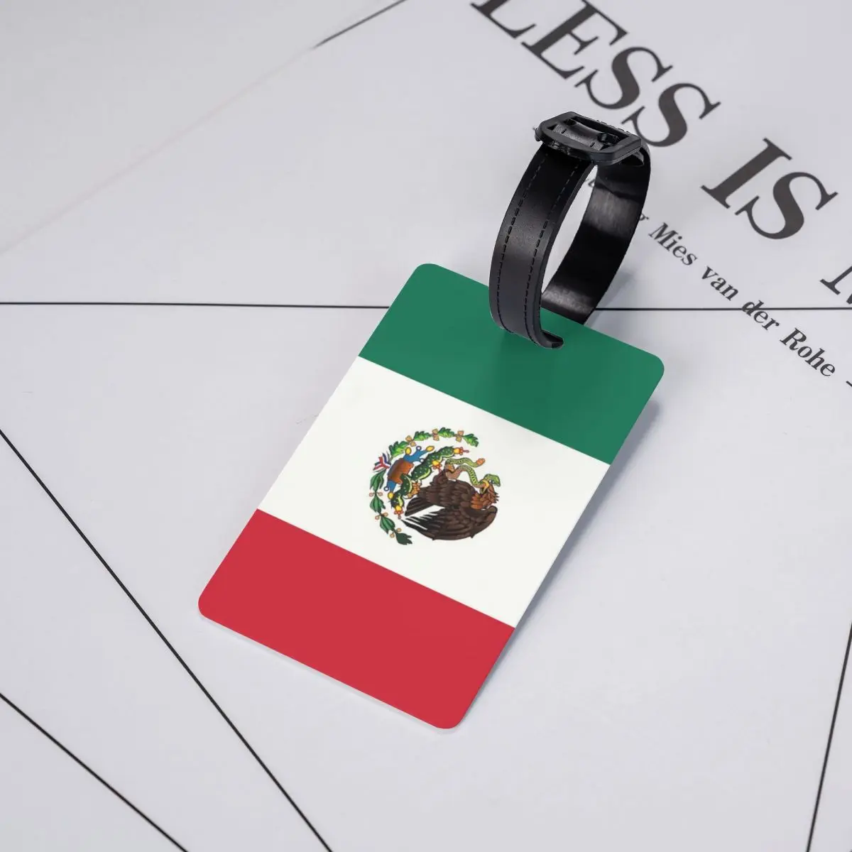 Etiqueta de equipaje con bandera de México personalizada para maleta de viaje, cubierta de privacidad, etiqueta de identificación