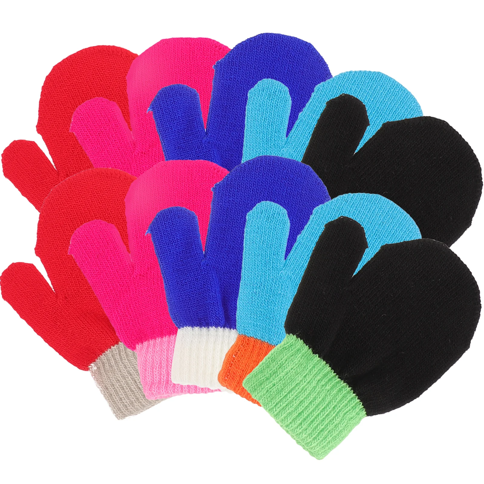 

Knitting For Kids Warm Winter Compact Design Portable Anti-Scratch Gloves Outdoor Indoor Use Durable Warmth 6-8 Years