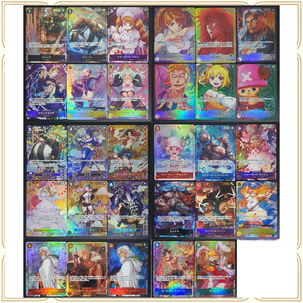 

29PC/Set Anime One Piece DIY ACG Boy Games Collectible Card Christmas Birthday Gifts Vivi Uta Silvers Rayleigh Tony Tony Chopper