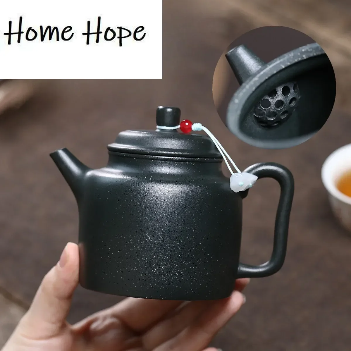 Tetera De arcilla púrpura Yixing estética De 240ml hecha a mano, olla De Zhong, hervidor De barro De clivia, hervidor De té chino Zisha, regalo De decoración