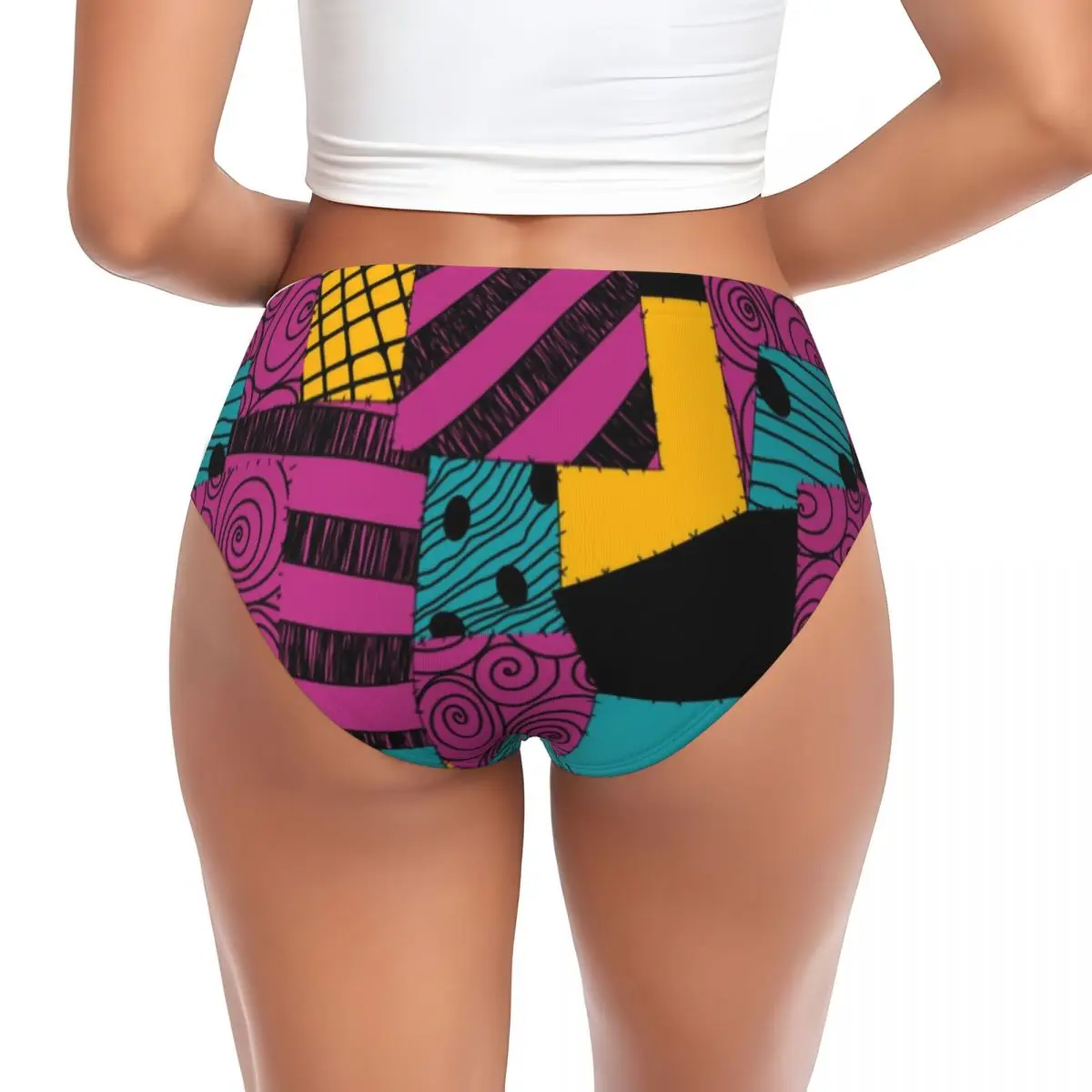 مخصص المرأة سالي دوول فستان سراويل الراحة تيم بيرتون هالوين الجمجمة ملخصات الملابس الداخلية هدايا عيد الحب السروال