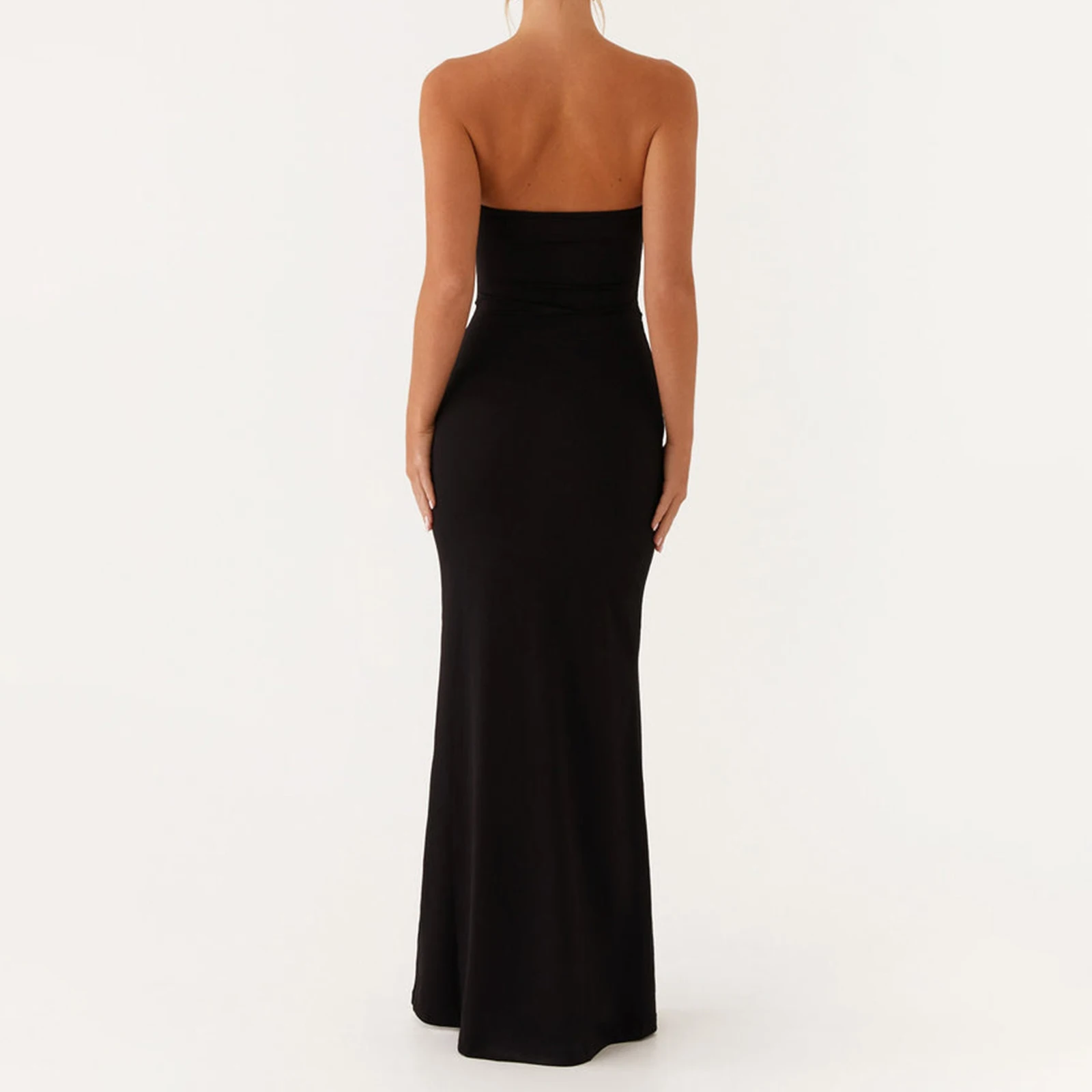 Vestido largo de tubo para mujer, vestido ajustado con flores de Metal y hombros descubiertos, vestido ajustado sin mangas para fiesta, Club, vacaciones, elegante y elegante