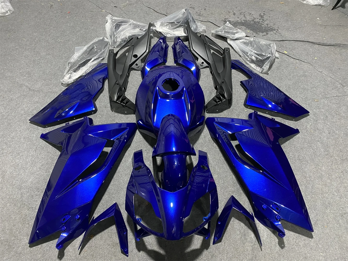 New ABS Motorcycle Fairings Kit Fit For Aprilia RS125 2006 2007 2008 2009 2010 2011 Bodywork Set Custom Metallic black and blue