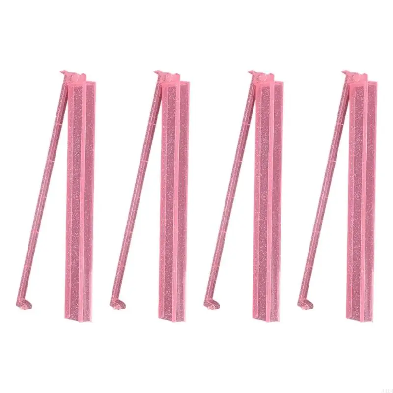 4PCS Modern American Mahjong Rack Set with Sliding Pusher Clear Acrylic Mahjong Tile Holder For Home Club Game Night P31B