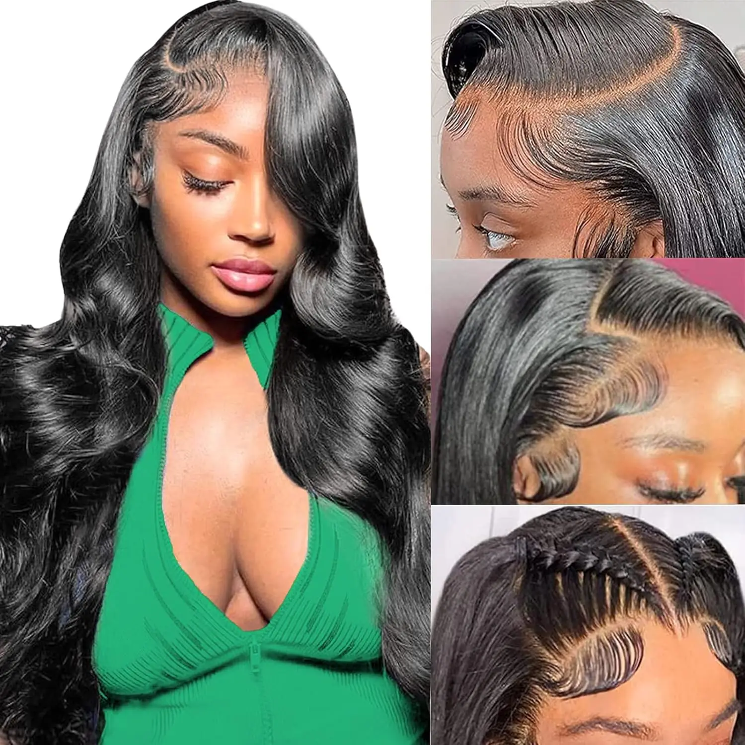 

13x6 HD Lace Front Wigs Human Hair Pre Plucked Body Wave Lace Frontal Wigs Virgin Human Hair wigs with Baby Hair for Black Women