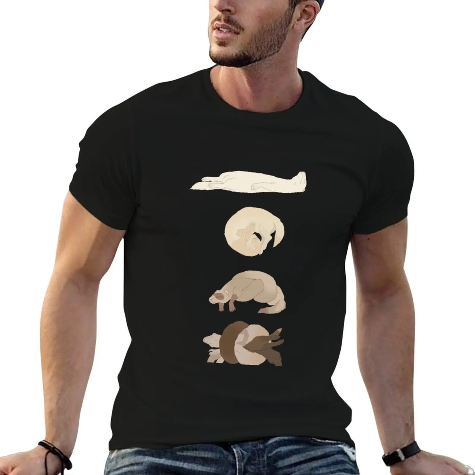 Chart of ferret sleep positions T-Shirt Aesthetic clothing shirts graphic tees mens t shirts pack