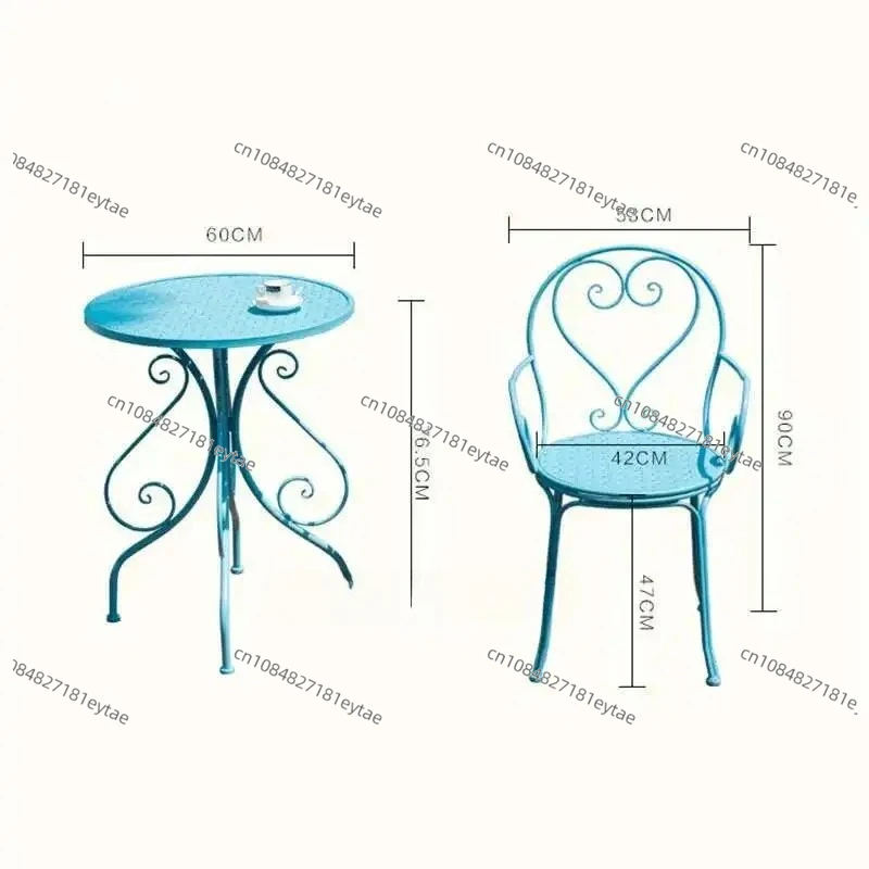 European Iron Open-air Patio Furniture Outdoor Set for Home Garden Furniture Sets Minimalist Balcony Outdoor Table and Chair Set