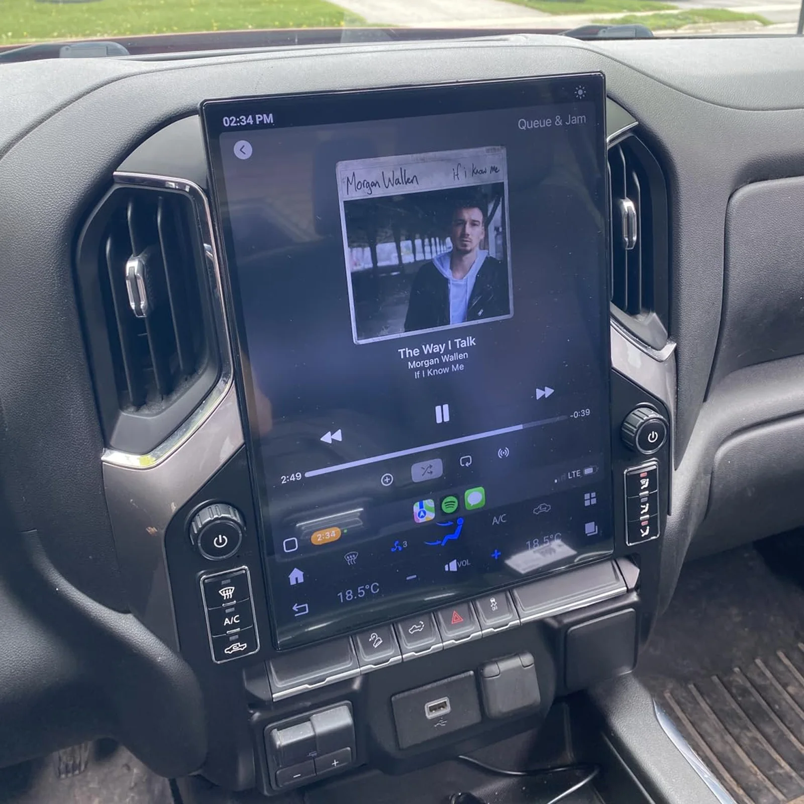 Radio de coche con pantalla vertical de 15.6 pulgadas, reproductor multimedia GPS, estéreo para Silverado GMC Sierra 2019-2023, estilo vertical