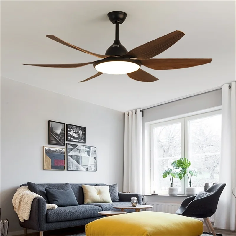 

TEMAR Classical Wood 56” Ceiling Fan Light with Remote Control LED Lamp for Home Dining Living Room