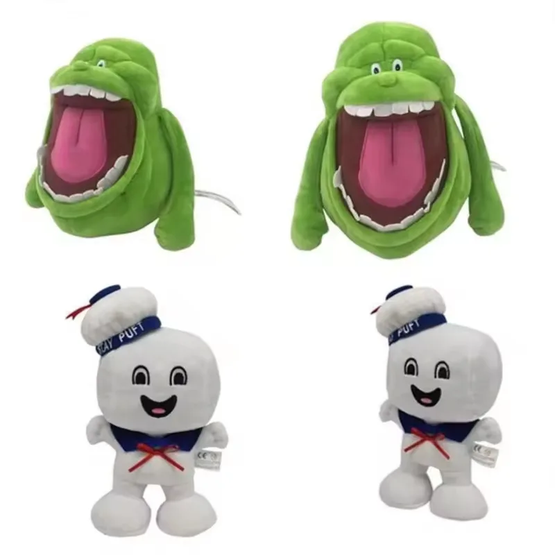 

20CM Green Ghost Slimer Marshmallow Man Soft Plush Toy Anime Cartoon Stuffed Doll Room Decor Pillows Kids Halloween Xmas Gifts
