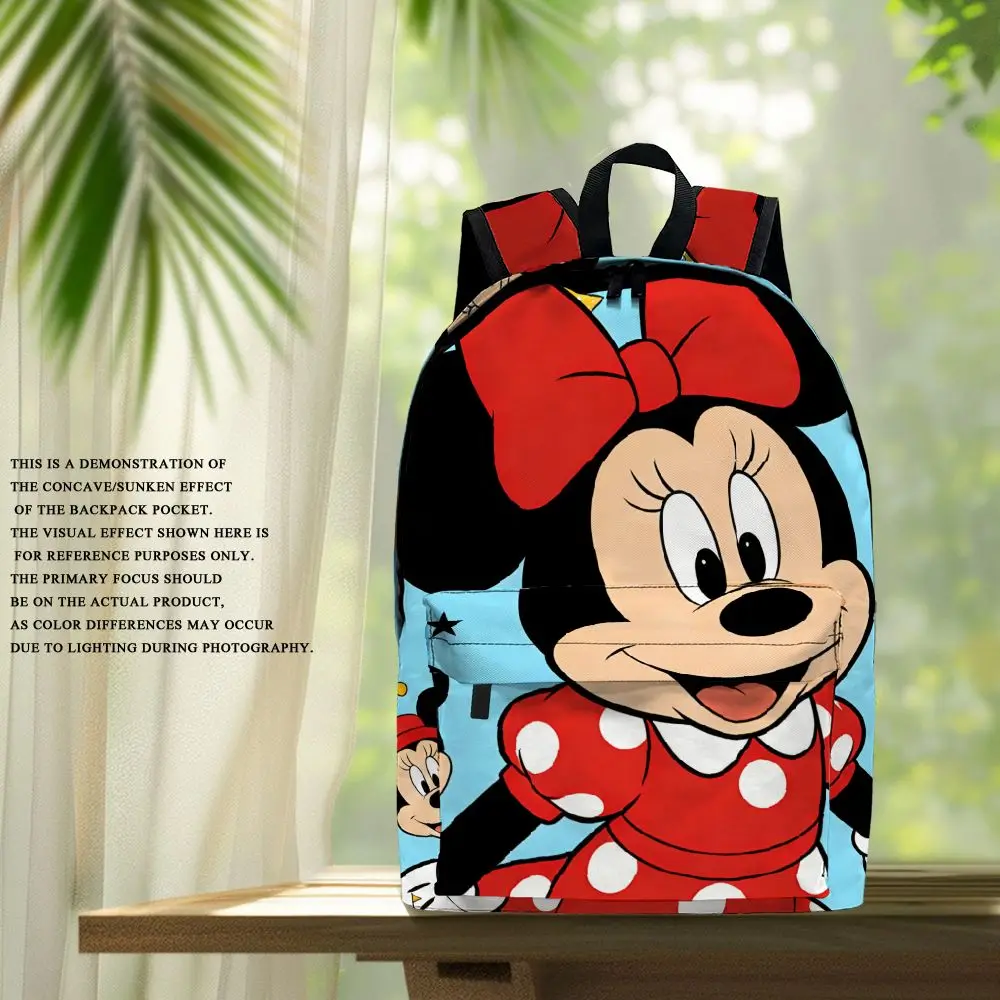 

1pc Minnie Mouse Printed Design Backpack, Fashionable and Simple, Unisex, Large Capacity, High-Quality Gift