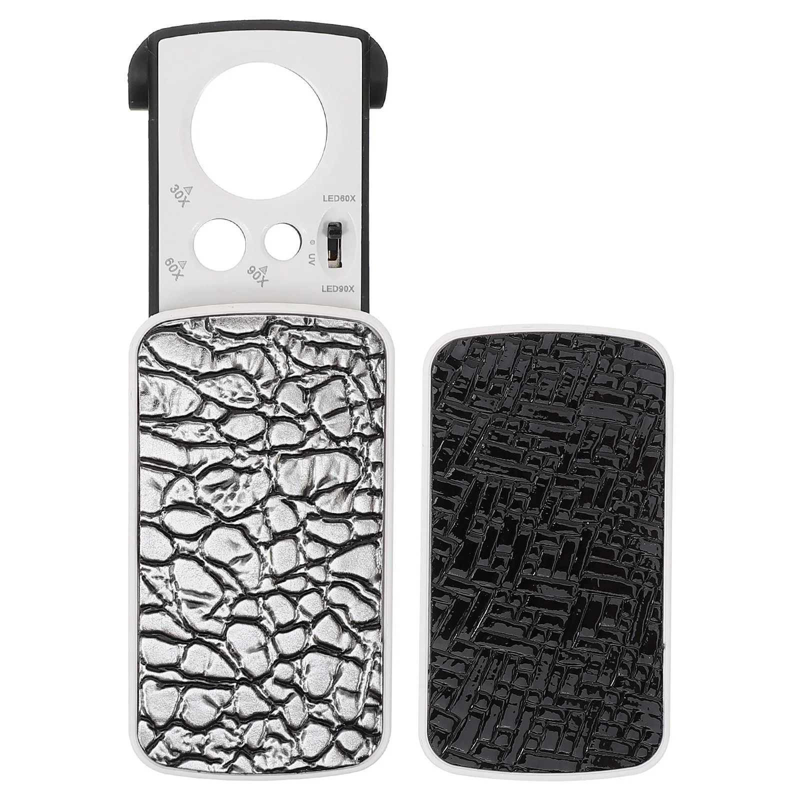 แว่นขยาย 2 ชิ้น พร้อมไฟ LED แบบพกพา สำหรับนักสะสมเหรียญ ความคมชัดสูง